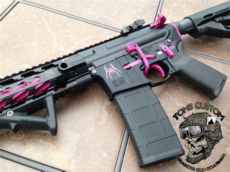 Beautiful Ar In Sig Pink And Graphite Black Toms Custom Guns