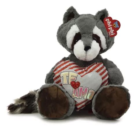 Peluche Mapache Y Zorro Con Corazon 42cm Phi Phi Toys MercadoLibre