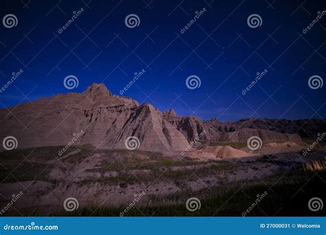 Badlands At Night Stock Image Image Of America Lakota 27000031