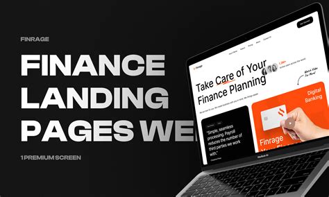 Finrage Finance Landing Pages Figma