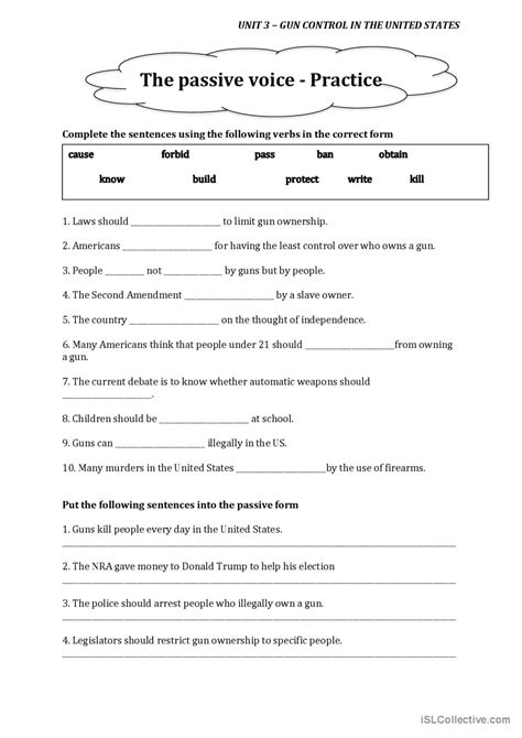 The Passive Voice Exercise Sheet  English Esl Worksheets Pdf And Doc