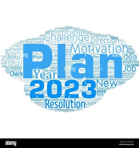 Big Wordcloud With Word Plan Stock Photo Alamy