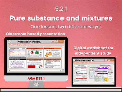 Pure Substances And Mixtures Lesson Bundle Ks3 1 Teaching Resources