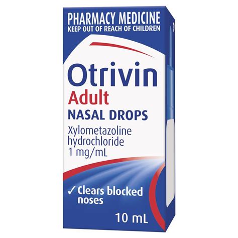 Buy Otrivin Adult Nasal Drops 10ml Online At Chemist Warehouse®