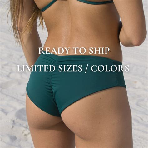 Isla Bottom Scrunch Bikini Bottom With Moderate Coverage Ruched Back