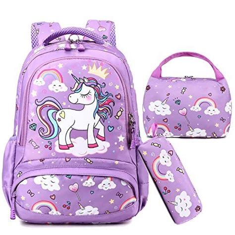 Unicorn Backpack For Girls School Backpack For Girls Unicorn Bookbag Purple Ebay