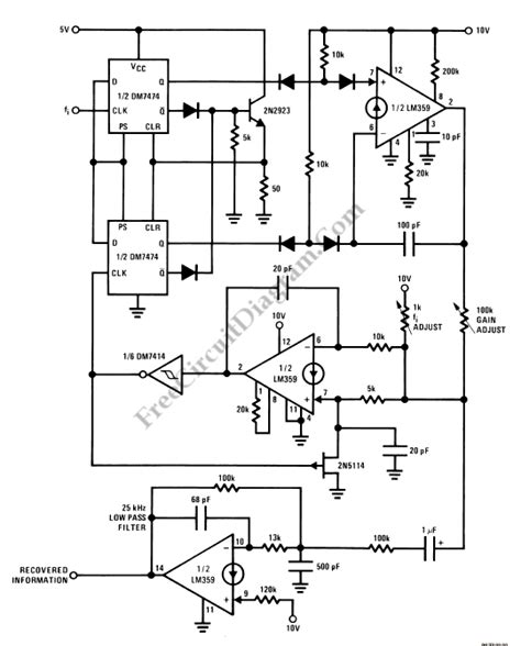 LM359 Phase Locked Loop Electronic Circuit Diagram