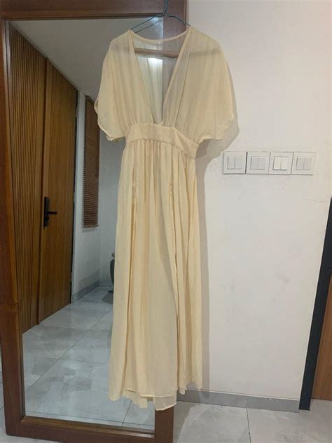 Kerokoo Shizuka Dress In NUDE NEW Fesyen Wanita Pakaian Wanita