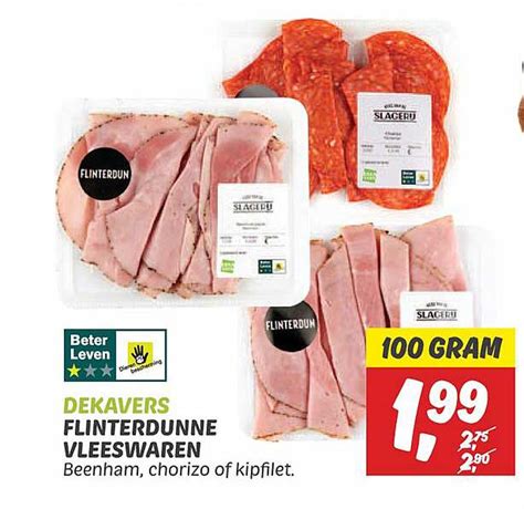 Dekavers Flinterdunne Vleeswaren Aanbieding Bij DekaMarkt 1Folders Nl