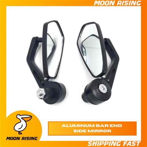 Aluminum Bar End Side Mirror Rearview Mirror Motorcycle 213 Moon