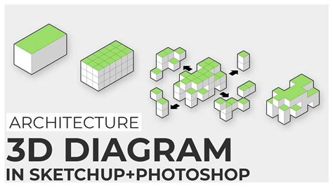 Architecture 3d Diagram In Sketchup And Photoshop Youtube