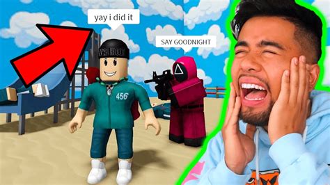 Reacting To Roblox Squid Games Funny Moments 🤣 Hilarious Youtube