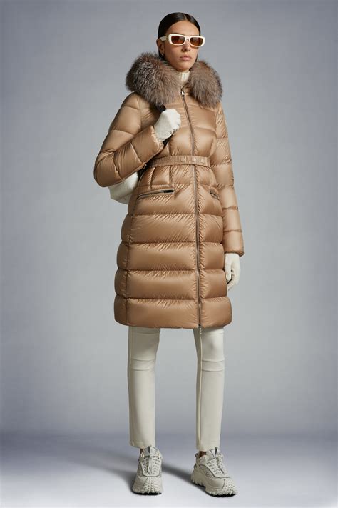 Piumino Lungo Boedic Beige Piumini Lunghi Donna Moncler It