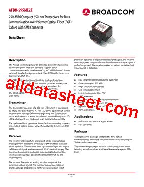 Afbr Smi Z Datasheet Pdf Broadcom Corporation