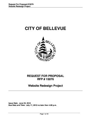 Fillable Online Mrsc Bellevue Request For Proposal For Website Redesign