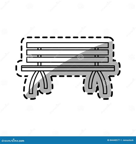 Park Bench Icon Stock Vector Illustration Of Vintage 84448577