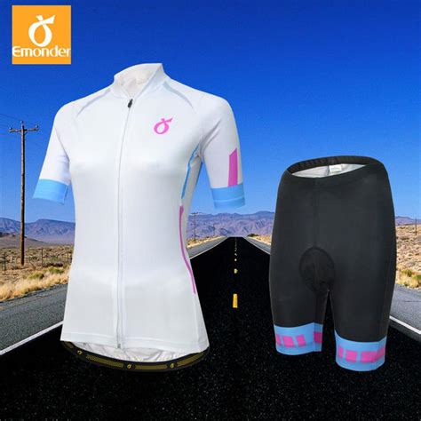 Emonder Women Cycling Jersey Set Pro Team Short Sleeve Mtb Bike Shorts