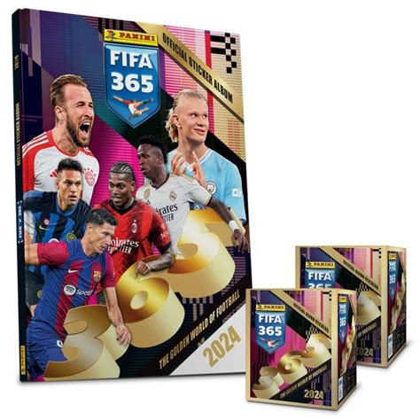 PANINI FIFA 365 2024 100 Sticker Packets Hard Cover Album