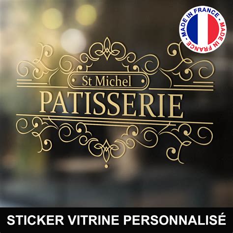 Stickers Patisserie vitrine Autocollant Patissier personnalisé