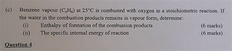 Solved I Determine The Stoichiometric Air Fuel Ratio Of