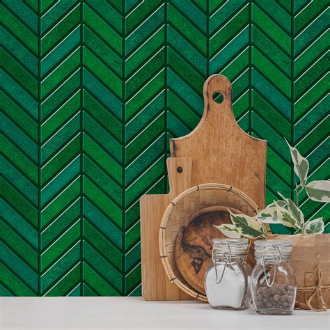 Emerald Green Peel And Stick Wall Tile Kitchen Backsplash Etsy