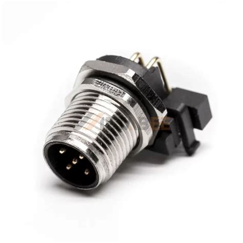 M12 5 Pin A Coded Male Right Angle Connector For PCB MetabeeAI