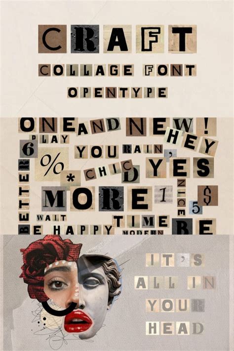 Craft Collage Svg Font Youworkforthem In 2022 Collage Crafts Fonts