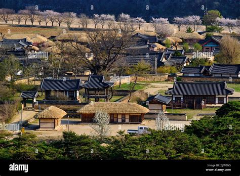 South Korea, North Gyeongsang Province, Andong, the historic village of ...