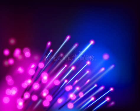 3d Optical Fibers Vector Illustration Stock Vector Illustration Of