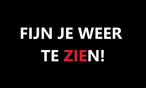 Fijn Je Weer Te ZIEn