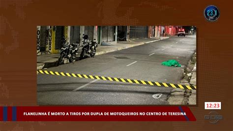 Flanelinha é morto a tiros por dupla de motoqueiros no Centro 20 10