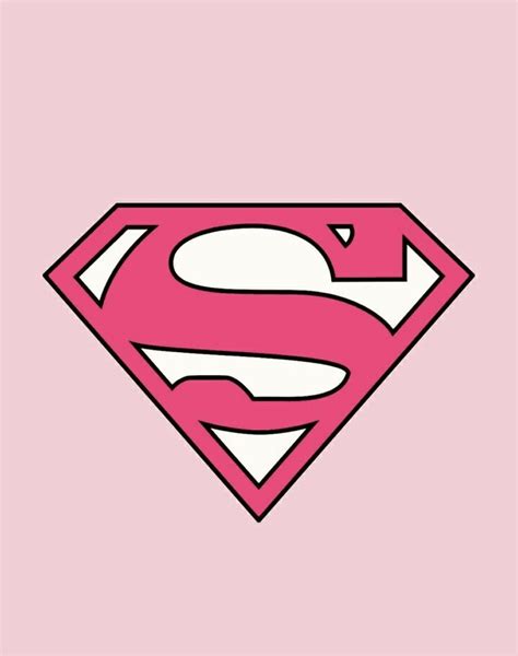 Superman Logo Pink And Black | Printable Templates Free