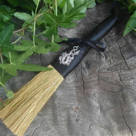 Witches Broom Witches Besom with Dragon charm | Etsy