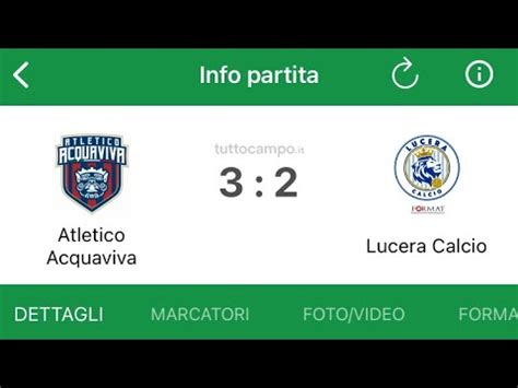 IL LUNEDÌ LUCERINO ATLETICO ACQUAVIVA LUCERA 3 2 TESTA AI PLAY OFF