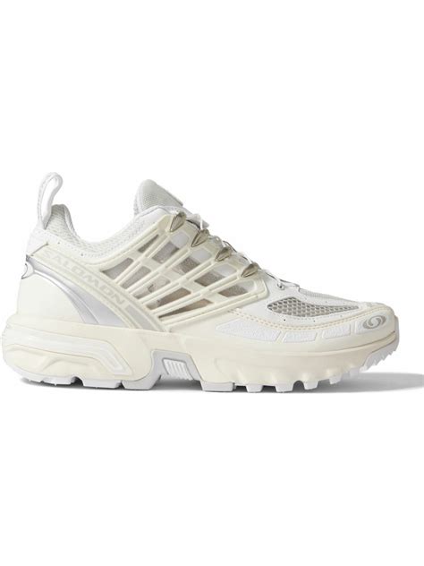 Salomon Acs Pro Rubber Trimmed Mesh Sneakers White Salomon
