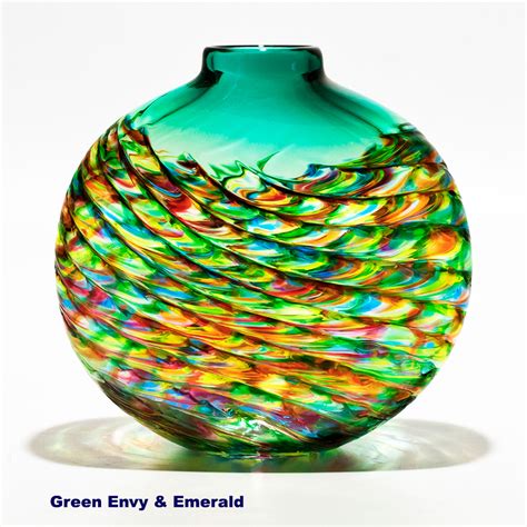 Coloured Glass Vases Optic Rib By Michael Trimpol Boha Glass