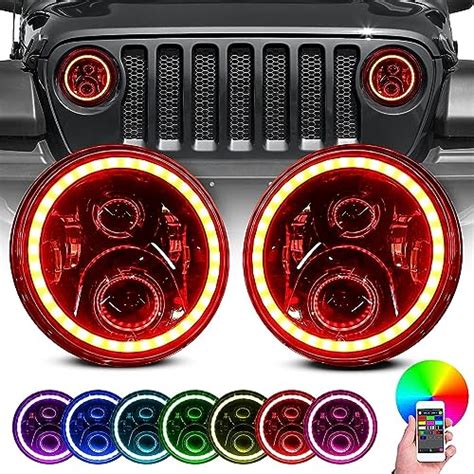 Yeego Direct Inch Led Headlights Round Halo Headlight Rgb Halo Angel