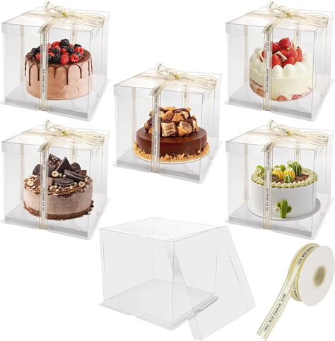 Amazon Oungy Cajas Transparentes Para Tartas De X X