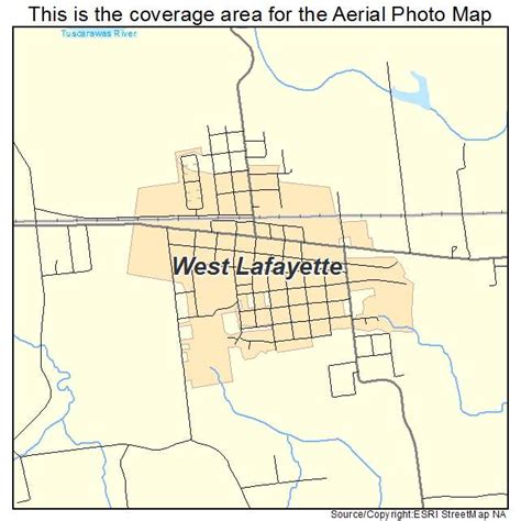 Aerial Photography Map Of West Lafayette Oh Ohio