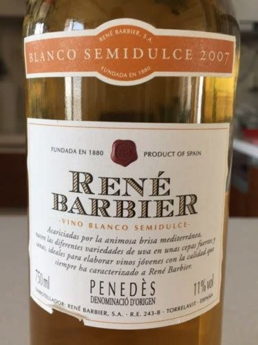 2011 René Barbier Penedès Blanco Semidulce Vivino US