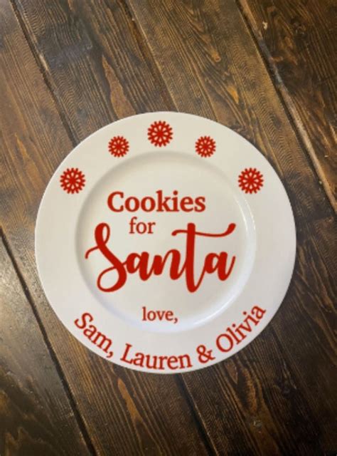 Cookies For Santa Plate Treats For Santa Charger Christmas Plate