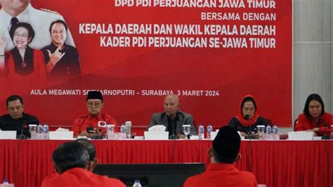 PDI Perjuangan Jatim Targetkan 19 Kemenengan Di Pilkada Mendatang