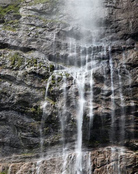 Lauterbrunnen Valley Waterfall Stock Image - Image of peak, europe ...