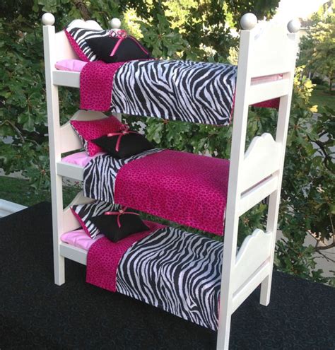 RESERVED Triple Bunk For 18 In American Girl Doll Zebra Etsy