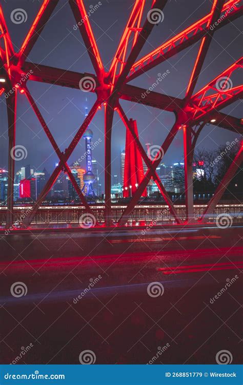 Waibaidu Bridge And Shanghai Skyline Editorial Photo | CartoonDealer ...