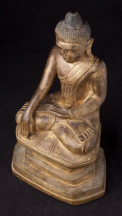 Antique Bronze Burmese Buddha Statue From Burma Original Buddhas For