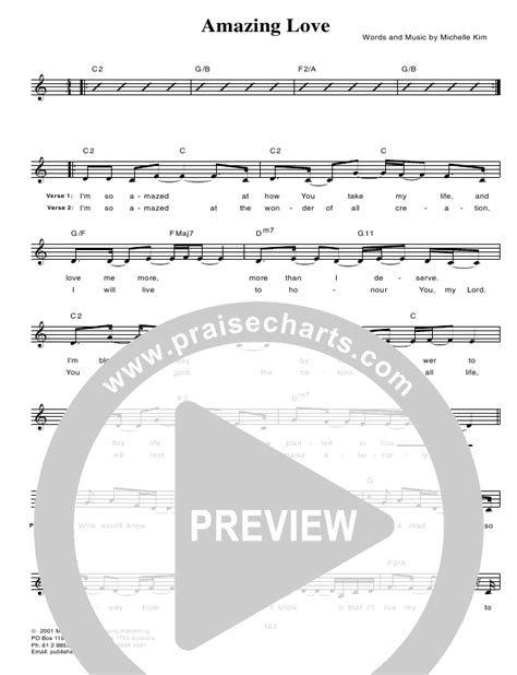 Amazing Love Sheet Music Hillsong Worship Praisecharts