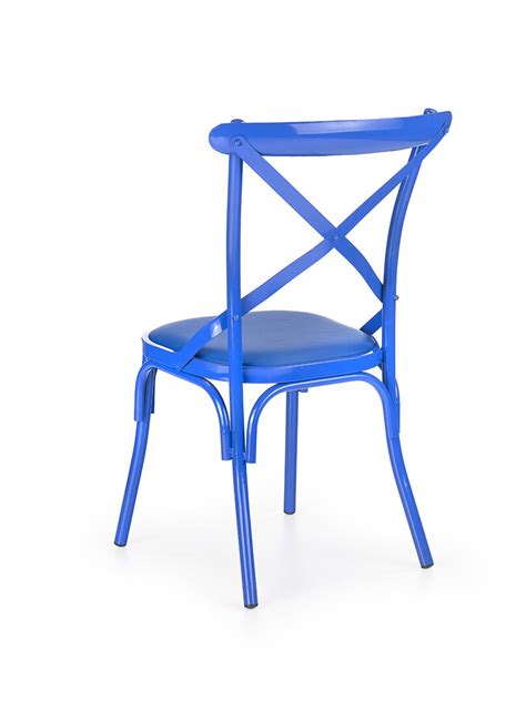 Chaise De Cuisine Design En M Tal Bleu Lot De Color Matelpro