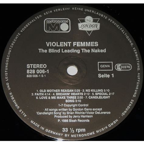 Violent Femmes The Blind Leading The Naked Vinyl Lp De