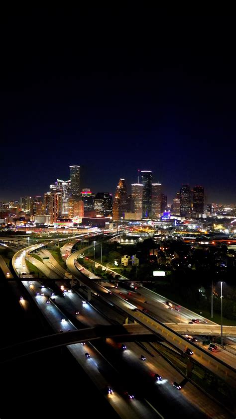 “Houston Skyline: Night Time” Drone Visual – Euphoric Visuals Inc.